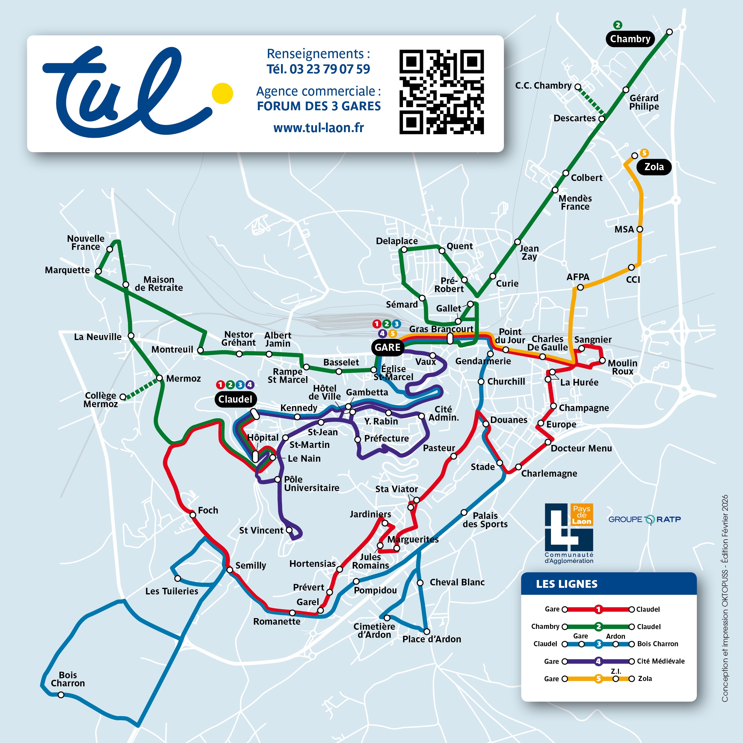 Plan schématique réseau TUL