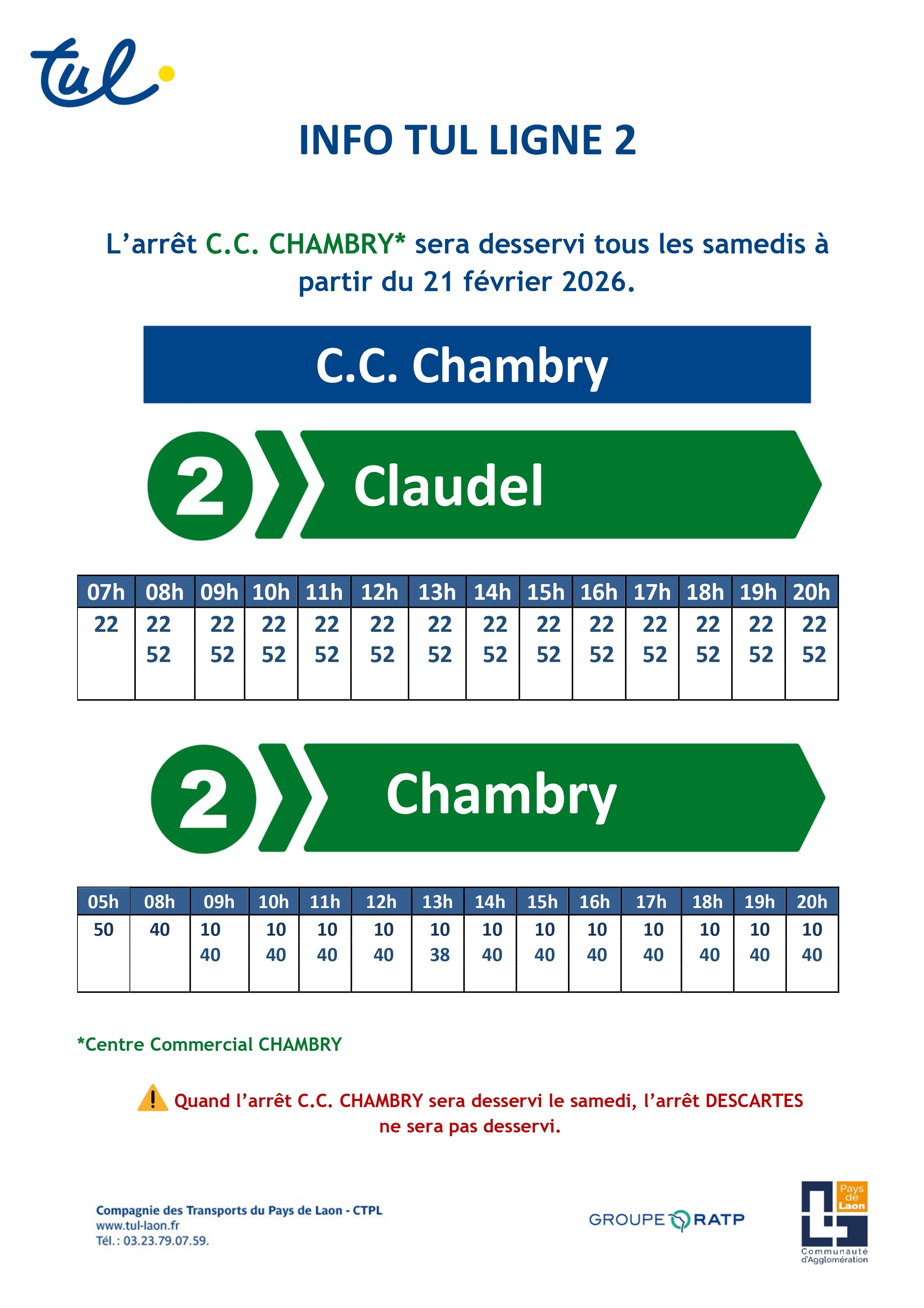 horaires C.C. CHAMBRY