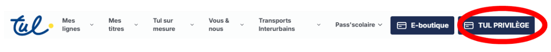 Bouton TUL PRIVILÈGE