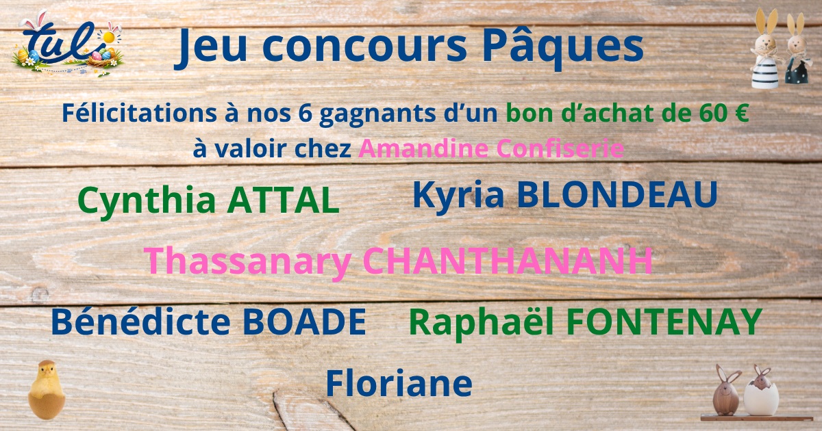 gagnants jeu concours paques