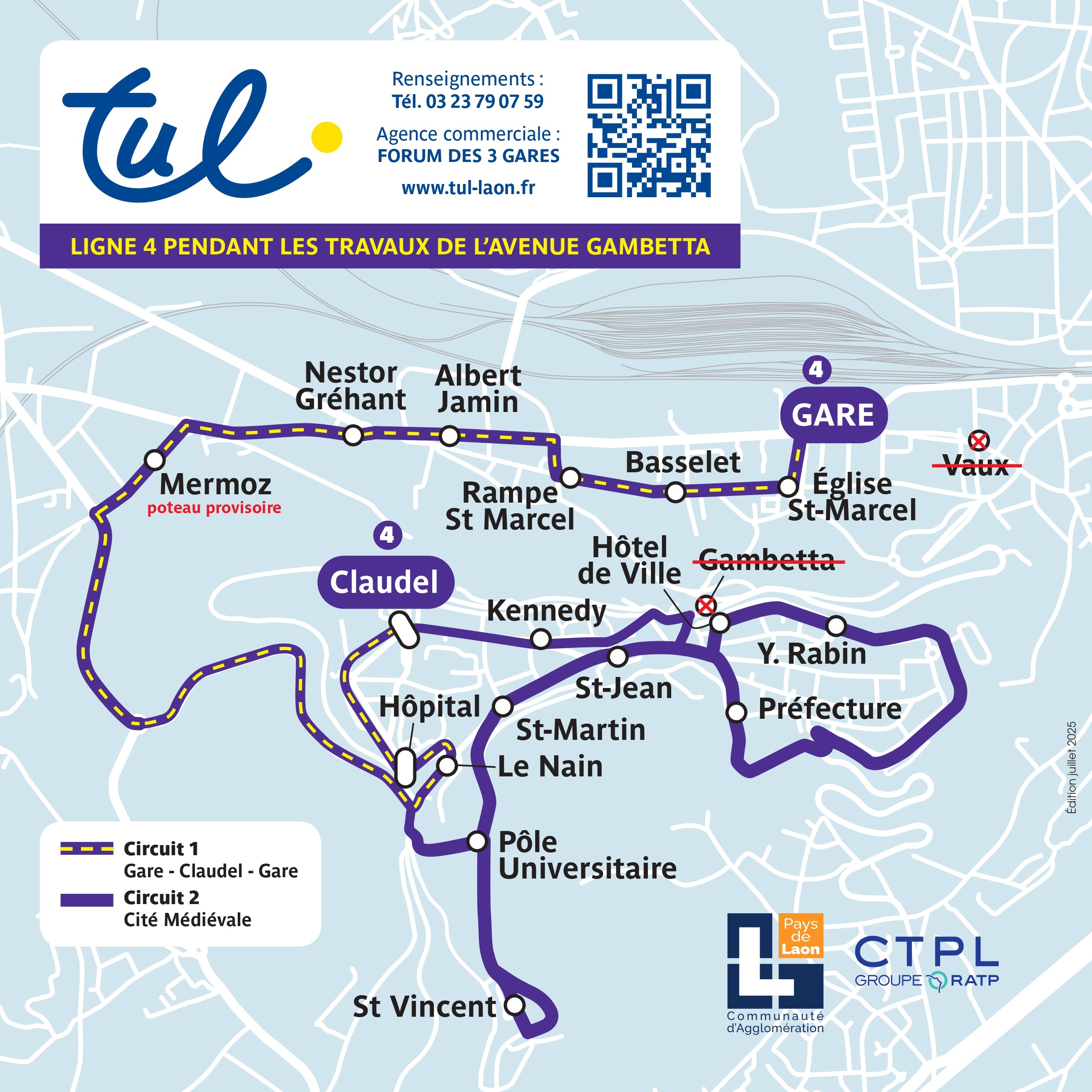 Plan travaux Av. Gambetta