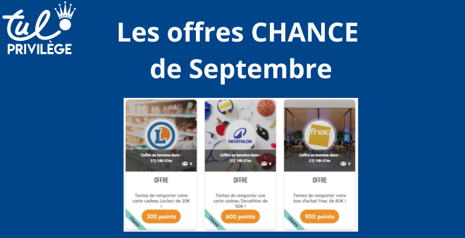 OFFRES CHANCE 09/26