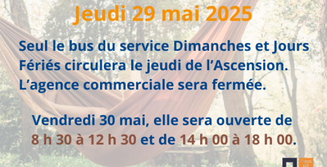 JOUR FERIE 29 MAI 2025