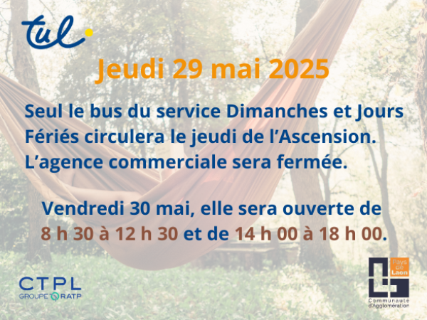 JOUR FERIE 29 MAI 2025